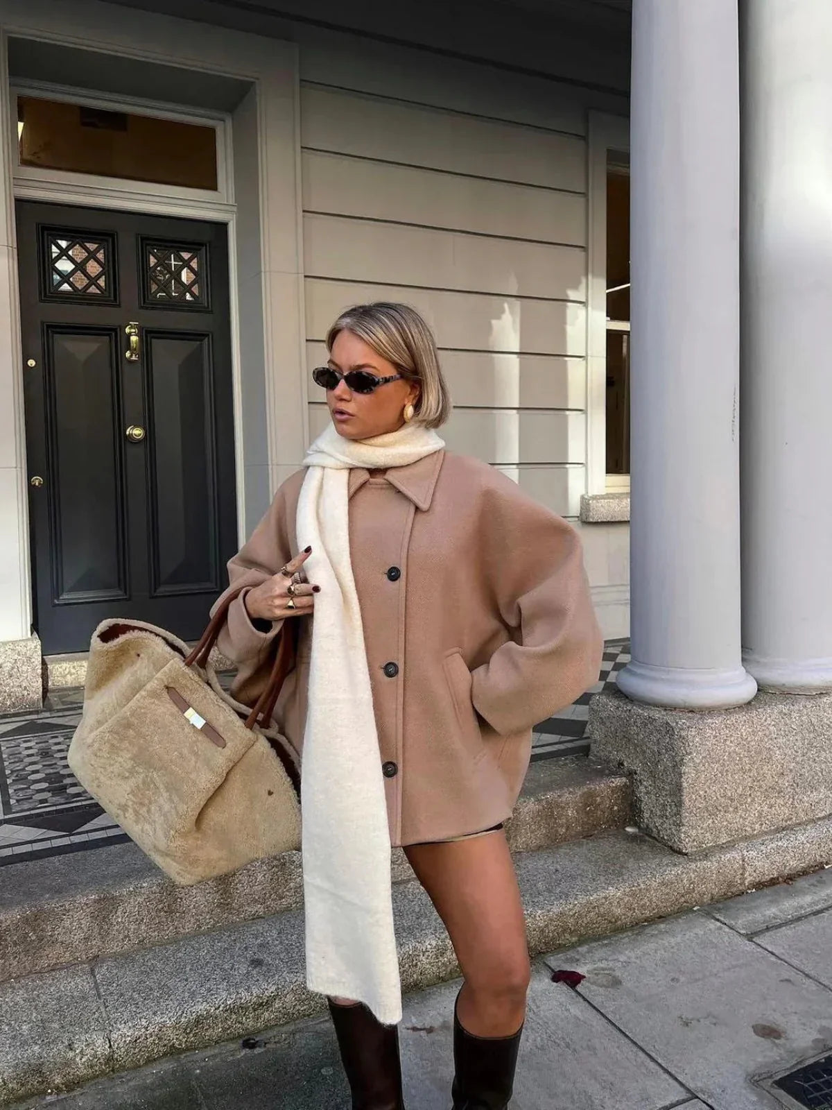 Classic Sand-Tone Trench Coat