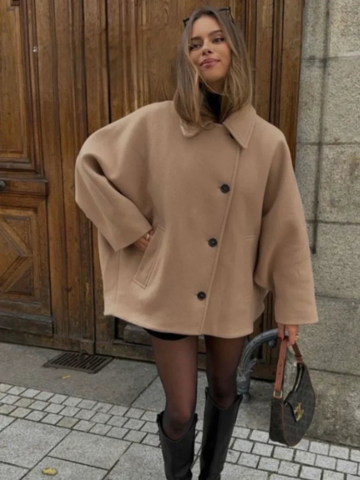 Classic Sand-Tone Trench Coat