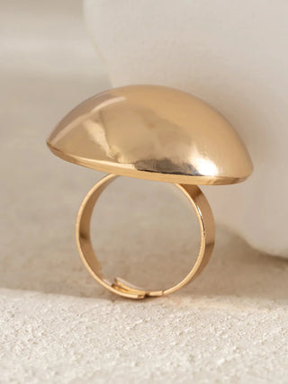 Rayna Geometric Half Ball Ring