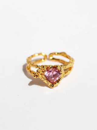 Melody Heart Rhinestone Ring