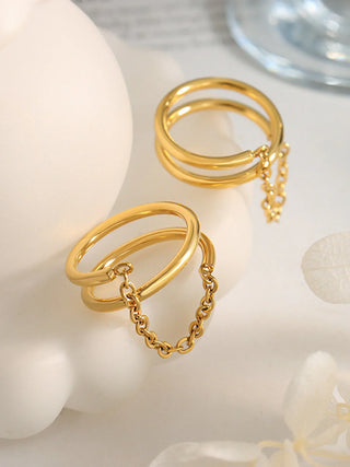 Mi Amor Double Layered Chain Ring