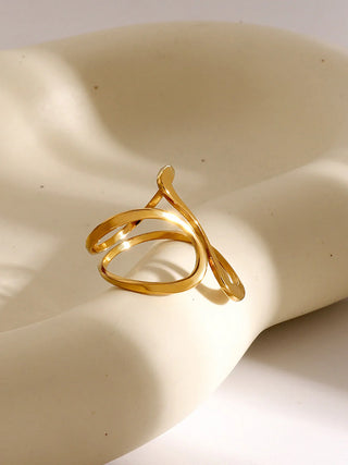 Roma Irregular Golden Whirl Open Ring