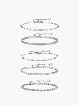 Moana Geometric Chain Bracelet (5 Pcs)