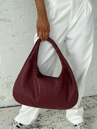 Braided Everyday Faux Leather Maxi Bag