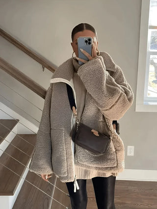 Alpaca Wool Turtleneck Jacket