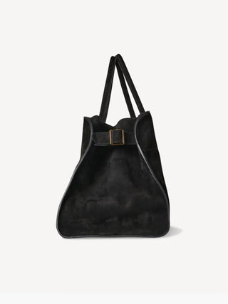 Bucket Type Cowhide Leather Hand Bag