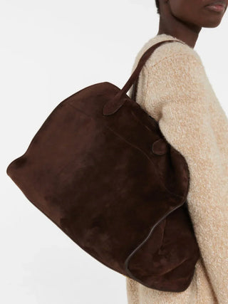 Bucket Type Cowhide Leather Hand Bag