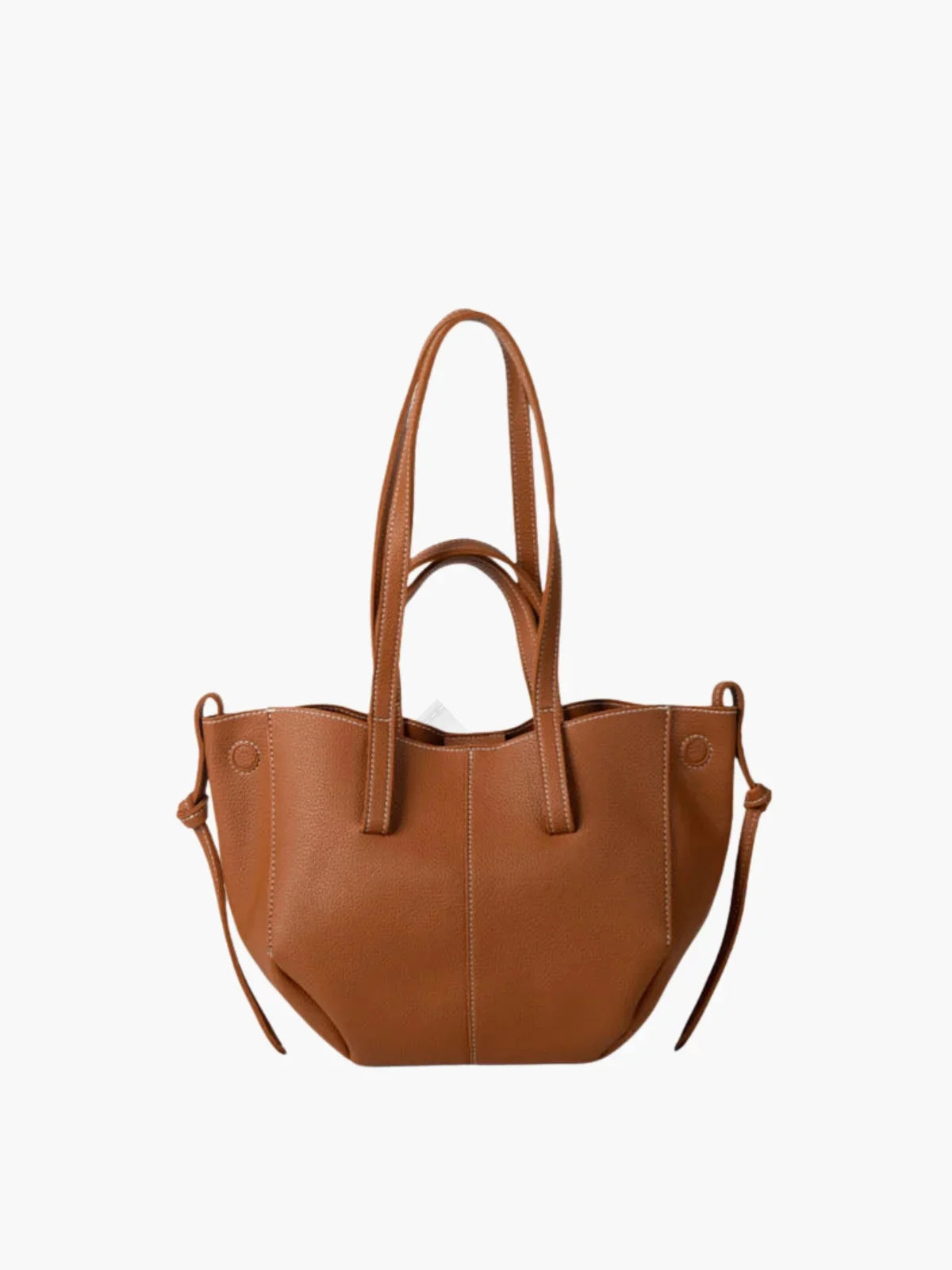 Classic Double Handle Faux Leather Tote