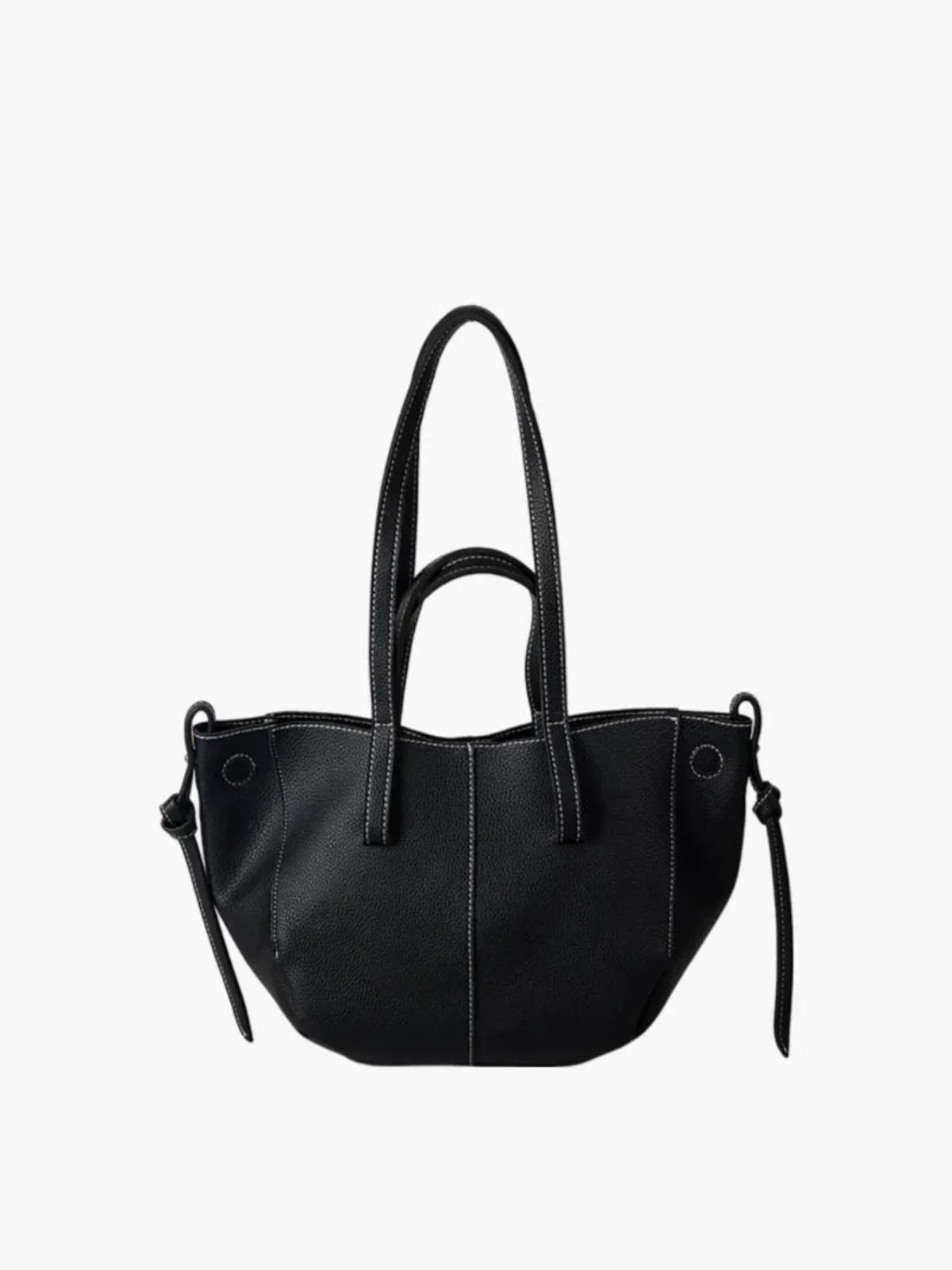 Classic Double Handle Faux Leather Tote