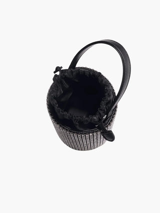 Glamorous Evening Bucket Bag with Rhinestone Finish