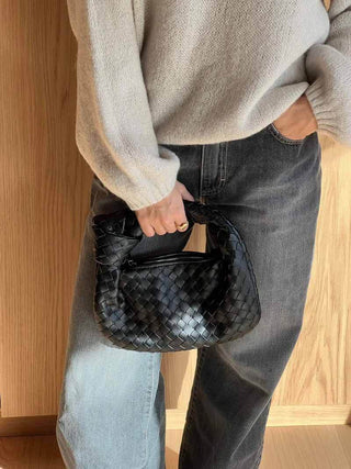 Braided Knot Faux Leather Mini Bag