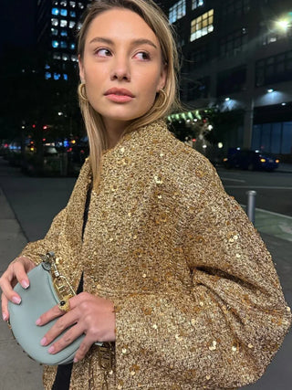 Glam Sequin Oversized Statement Jacket