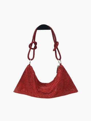 Glam Crystal Mesh Shoulder Bag