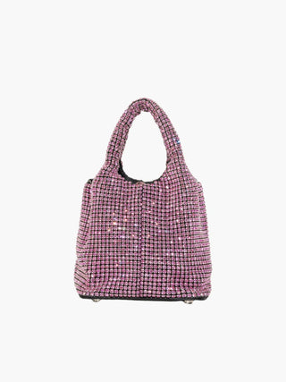 Luxe Rhinestone Mini Bucket Bag