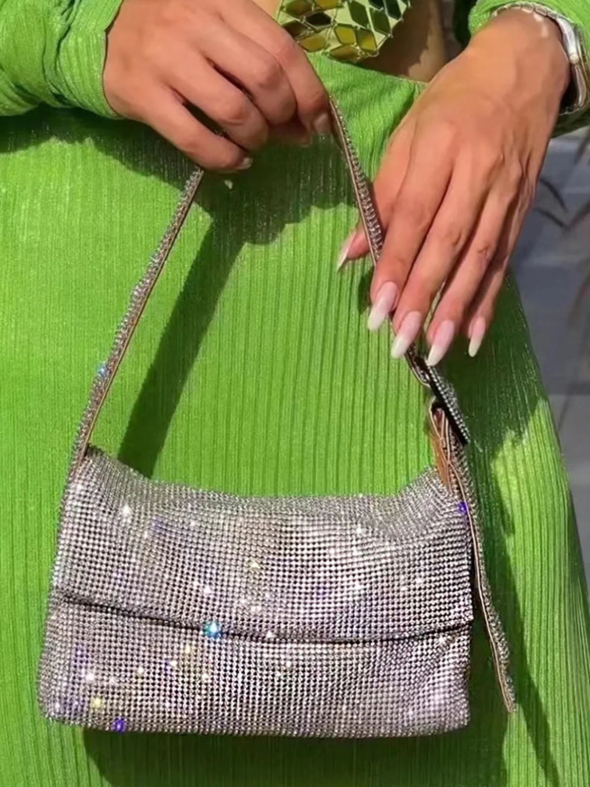 Sparkling Rhinestone Mini Shoulder Bag