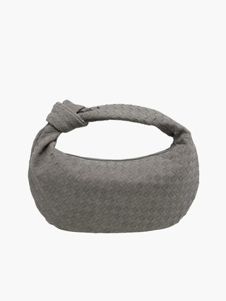 Woven Knot Faux Mini Suede Shoulder Bag