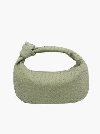 Woven Knot Faux Mini Suede Shoulder Bag