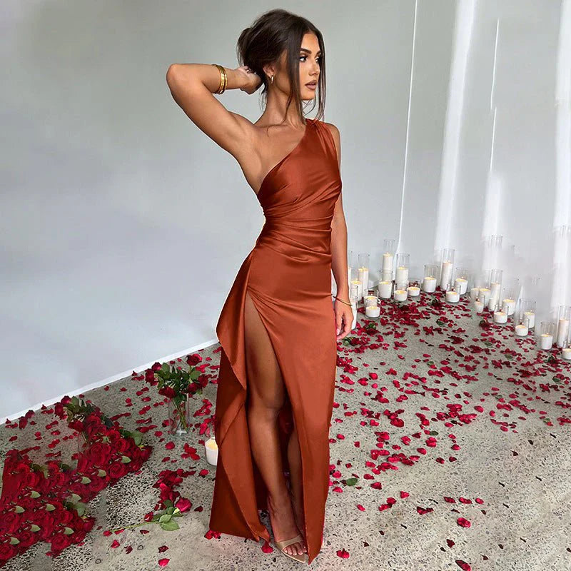 Break Free Satin Maxi Dress