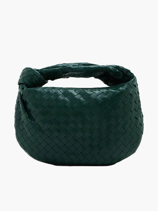 Braided Knot Faux Leather Medium Bag