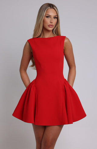 Yalina Mini Dress - Red